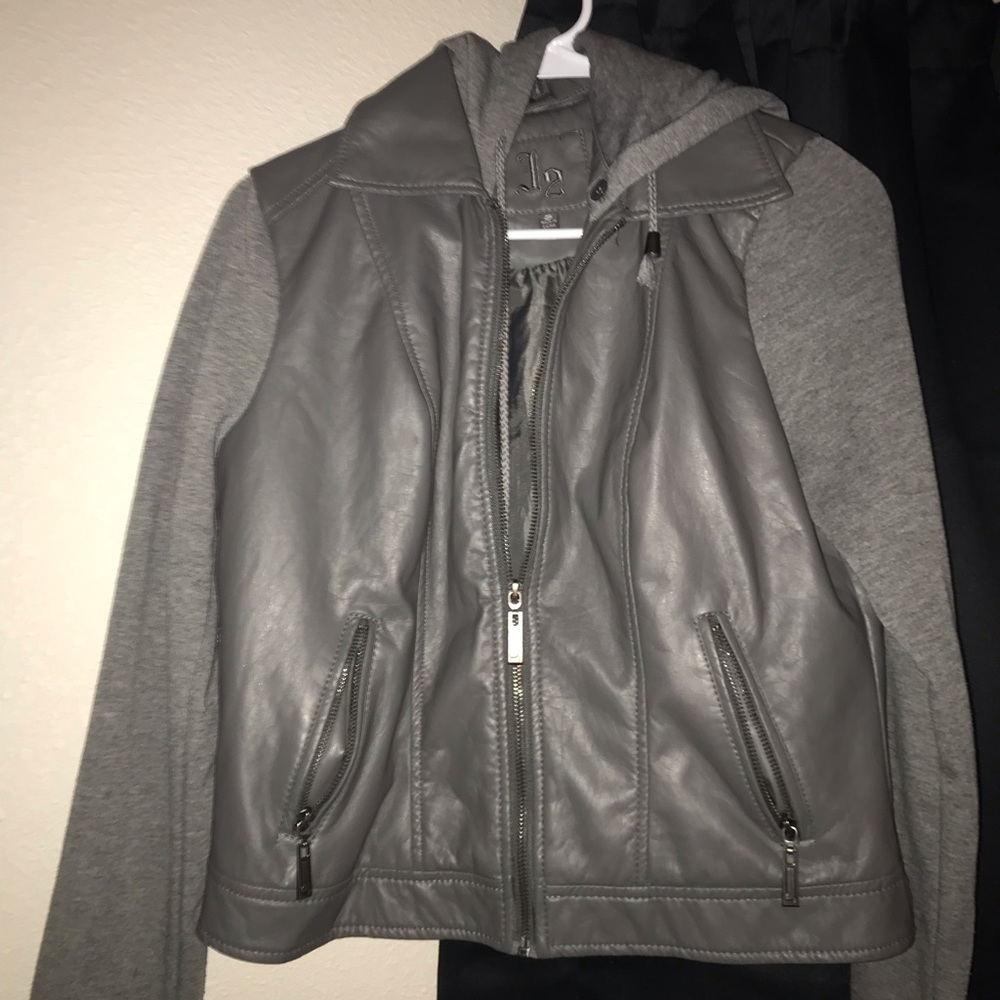 Grey Jacket With Hoodie